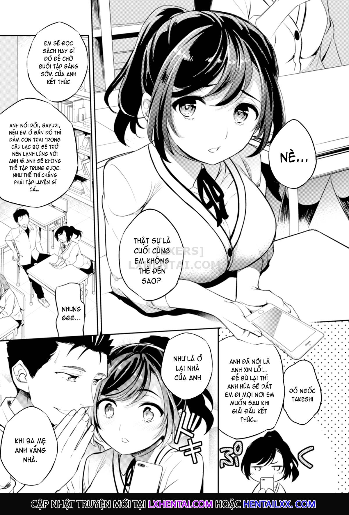 Sayuri - Kareshi to Hatsu H Mokuzen ni Chikan ni NTR-reta Shoujo Chương 1 Trang 7