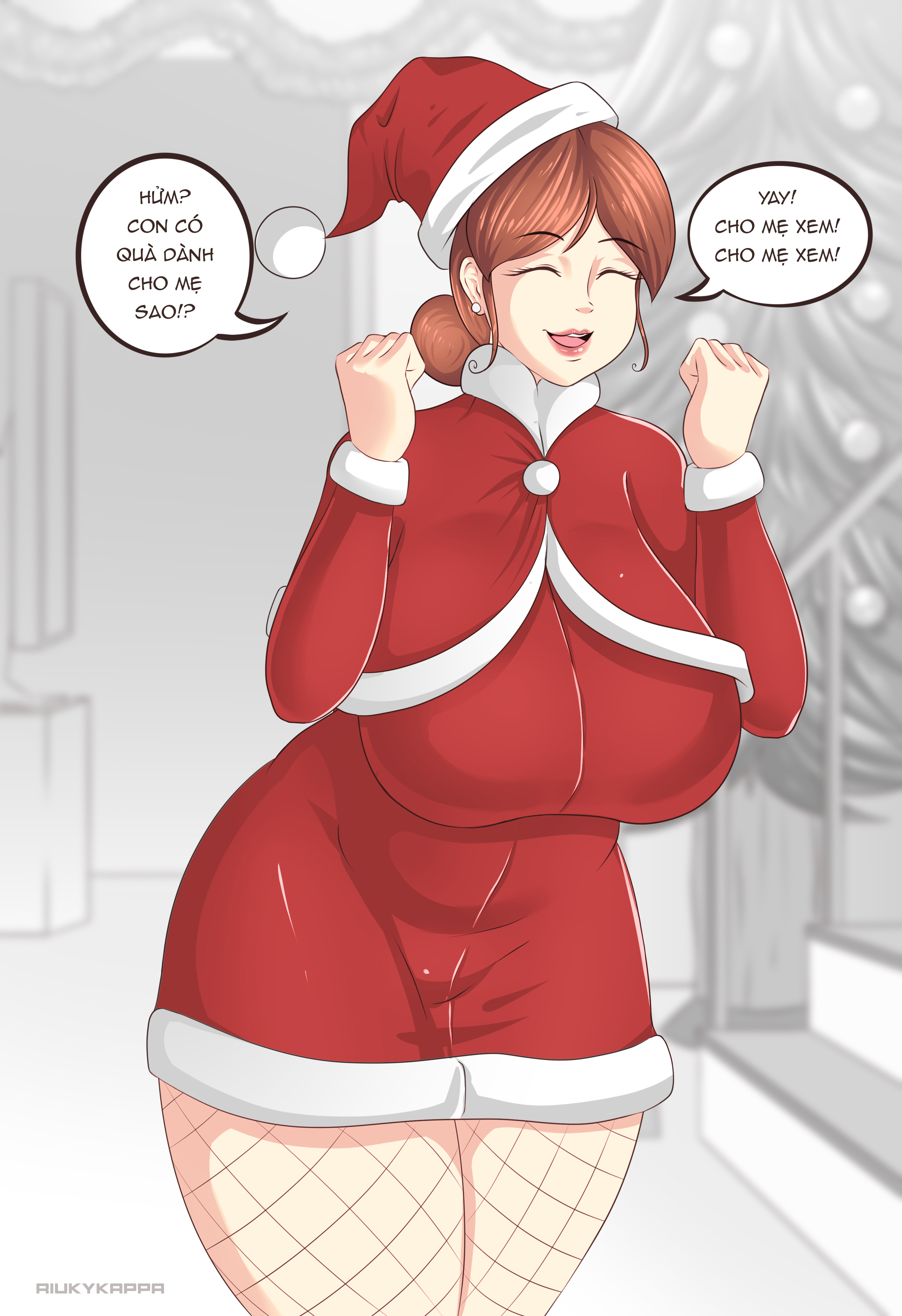 (Riukykappa) Mom's horny Christmas [Part 3] Chương Oneshot Color Trang 5