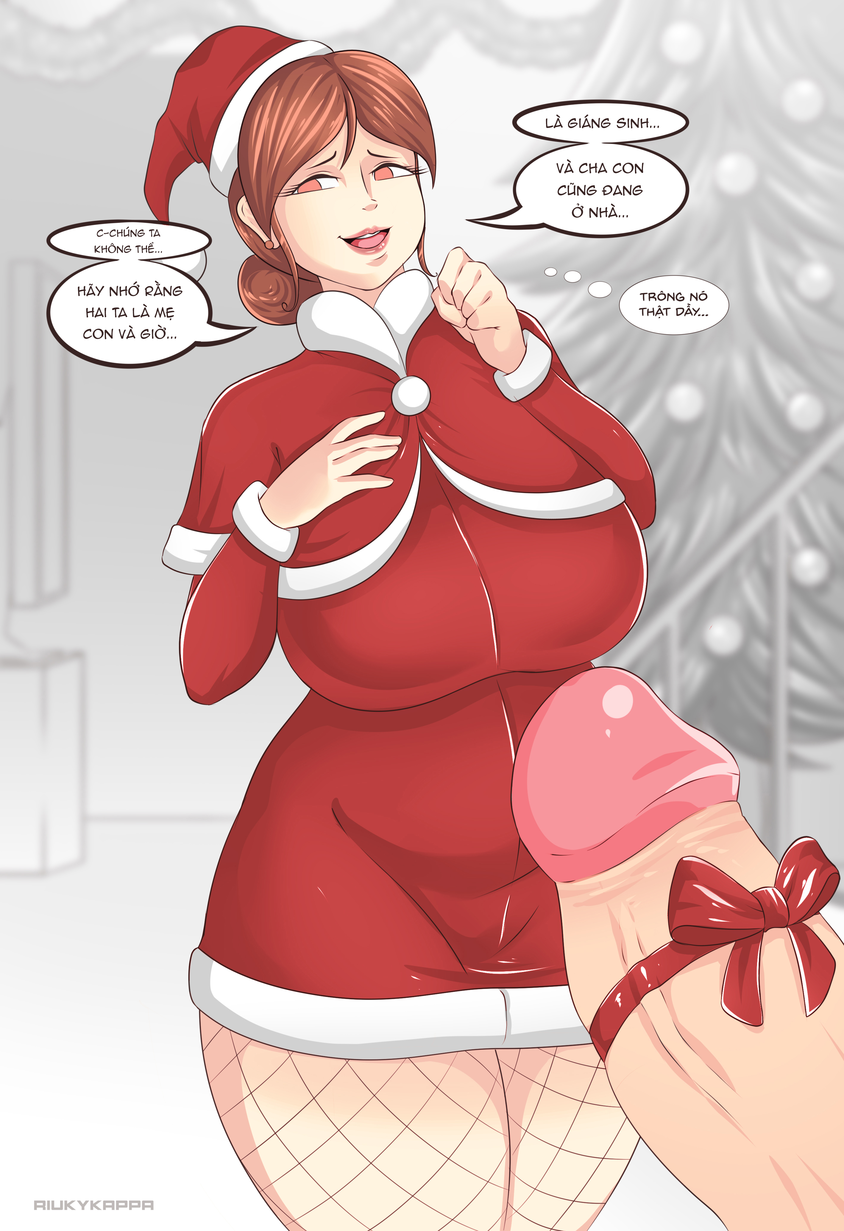 (Riukykappa) Mom's horny Christmas [Part 3] Chương Oneshot Color Trang 7