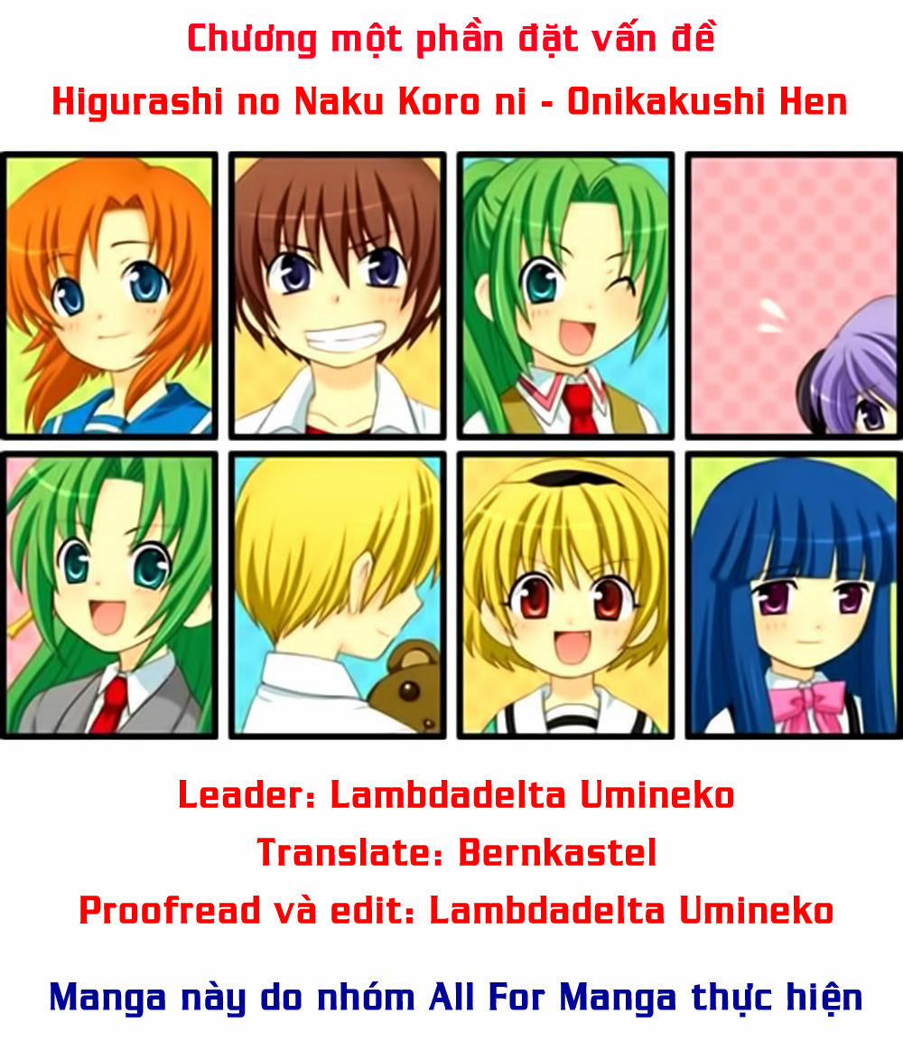 Higurashi No Naku Koro Ni – Onikakushi Hen Chương 7 Trang 1