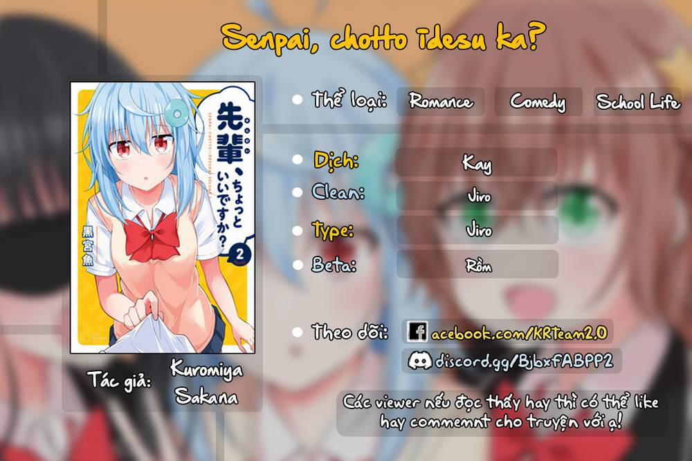 Senpai, Chotto Īdesu Ka? Chương 8 Trang 1