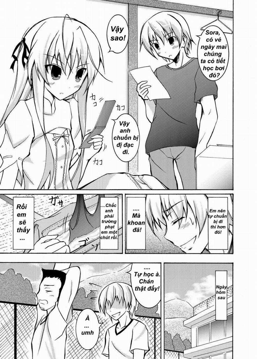 Sora to Tokeru Mizugi to Pool Souji (Yosuga no Sora) Chương Oneshot Trang 2